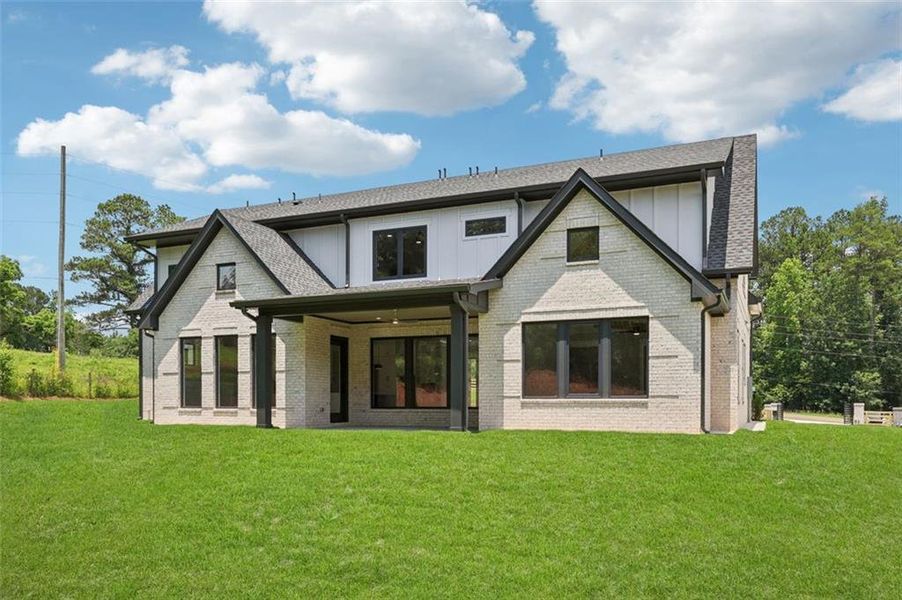 Front exterior of a new home in , Braselton, GA, highlighting curb appeal (Image 41). Front exterior of a new home in , Braselton, GA, highlighting curb appeal (Image 41).