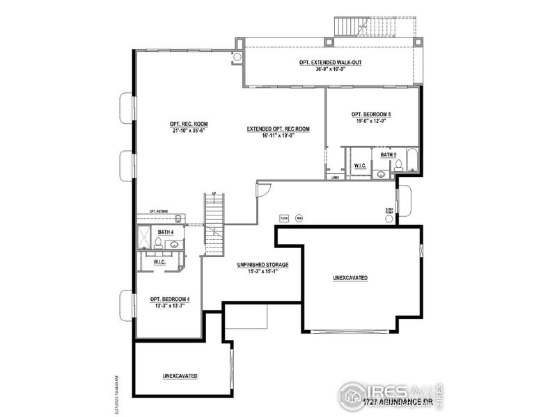 2D floor plan layout of this home in RainDance, Windsor, CO (Image 2).