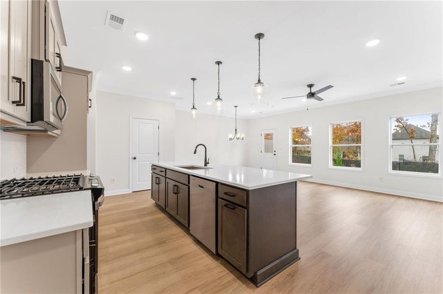 Furnished interior view inside a new home in River Walk Place, Lawrenceville (Image 3).
