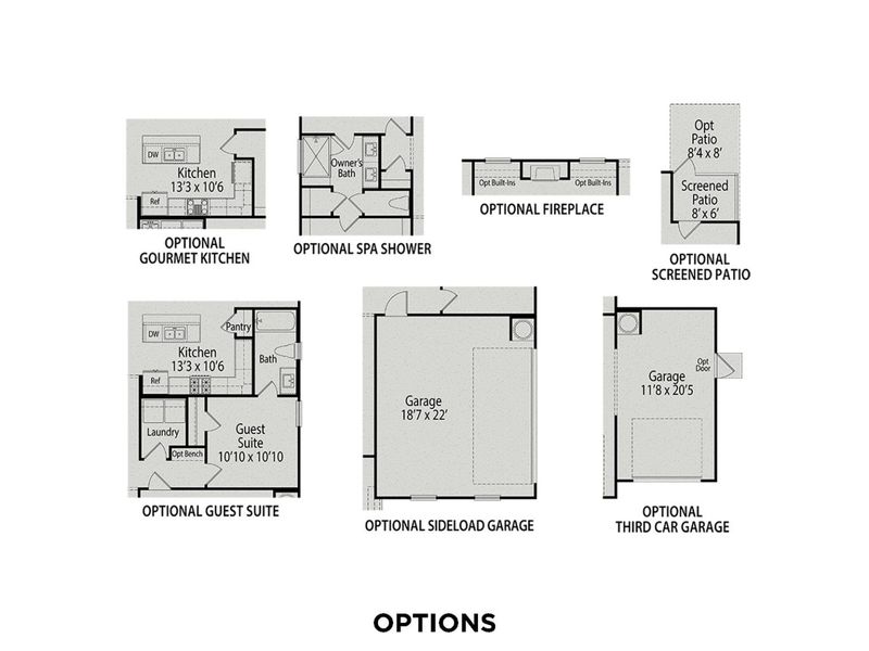 2D floor plan layout for the The Daphne C by Davidson Homes LLC in Windgate, Mooresville, NC (Image 5).