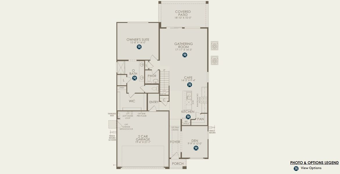 2D floor plan layout of this home in Upper Canyon, Phoenix, AZ (Image 4).