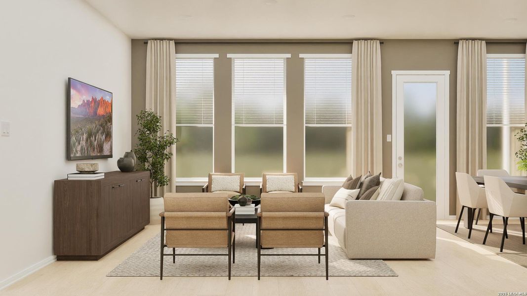 Furnished interior view inside a new home in Brookmill, San Antonio (Image 4). Furnished interior view inside a new home in Brookmill, San Antonio (Image 4).