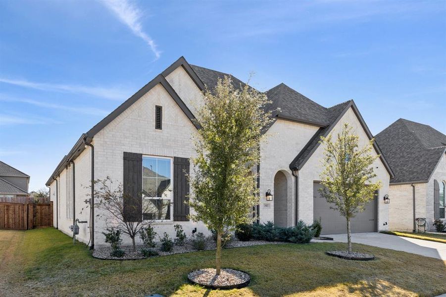 Front exterior of a new home in , Forney, TX, highlighting curb appeal (Image 2). Front exterior of a new home in , Forney, TX, highlighting curb appeal (Image 2).