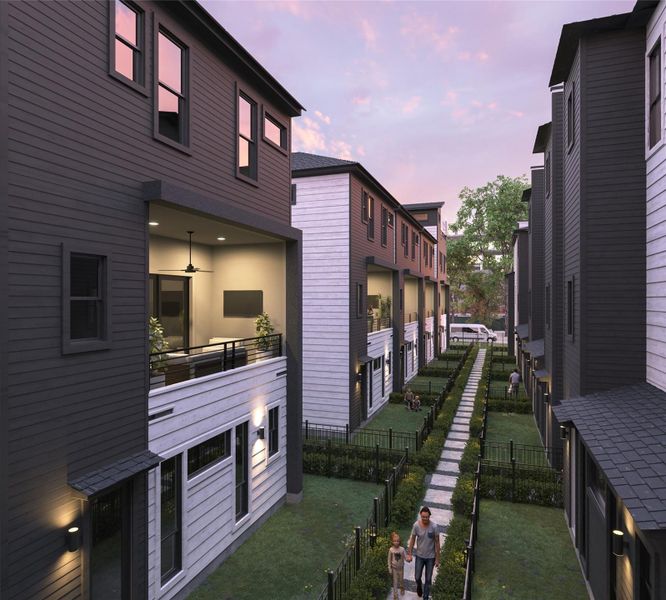 Exterior details and patio area of a home in , Houston (Image 2).