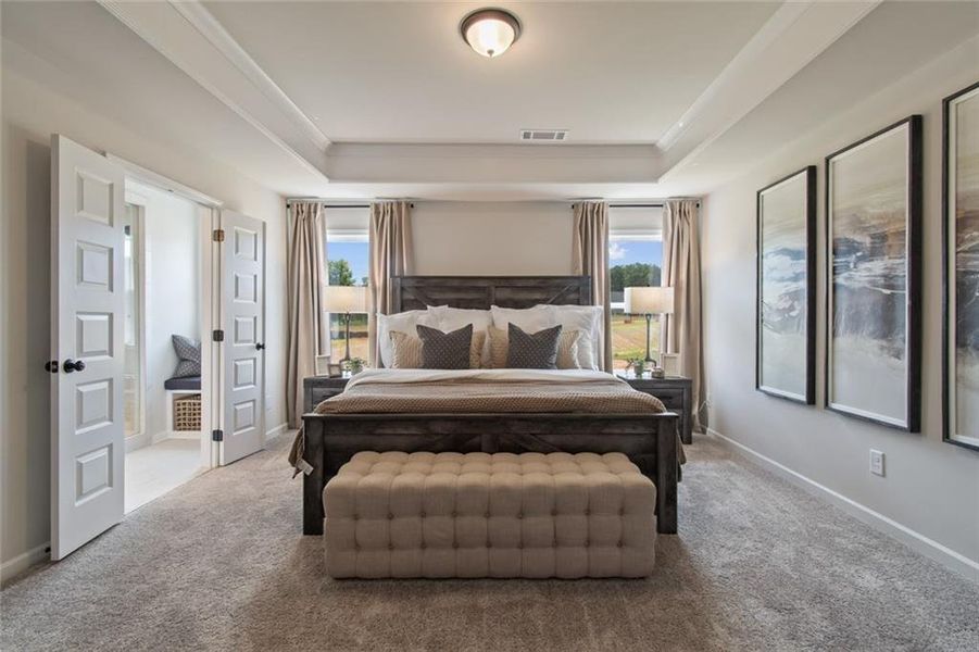 Furnished interior view inside a new home in Crofton Place Enclave, Snellville (Image 10). Furnished interior view inside a new home in Crofton Place Enclave, Snellville (Image 10).