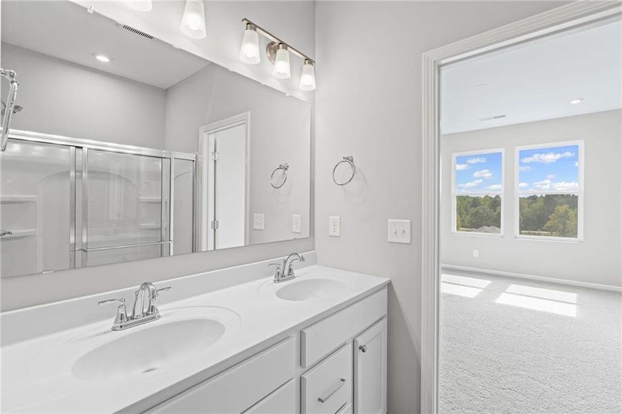 Furnished interior view inside a new home in Villas at Gold Creek, Dawsonville (Image 9).