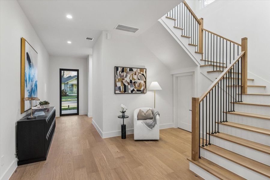 Additional notable features of the home: Navien tankless water heater, Honeywell wi-fi enabled thermostat, Lutron dimmer switches, Kohler plumbing fixtures and toilets, MyQ enabled Liftmaster motor and keypad and a 240V outlet in the garage.