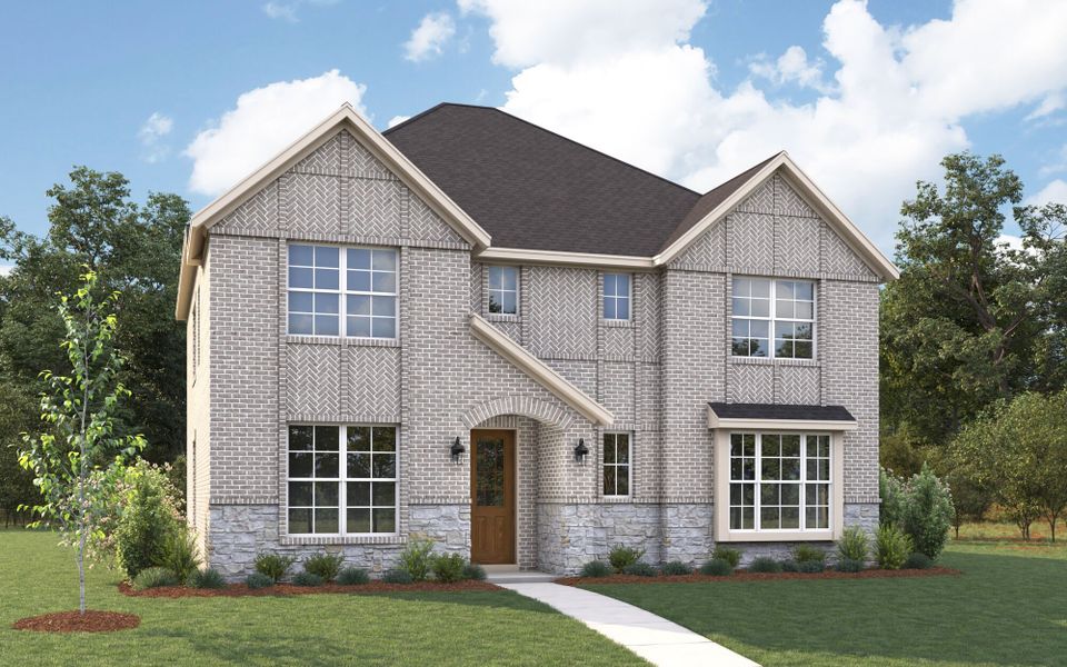 The Rayburn - Tudor with Stone Elevation