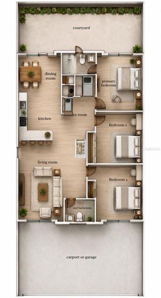 2D floor plan layout of this home in , Port Charlotte, FL (Image 3).