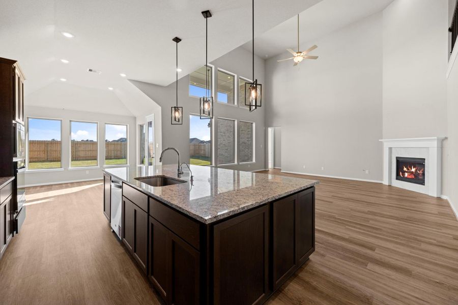 Furnished interior view inside a new home in The Meadows at Imperial Oaks 60', Conroe (Image 7).