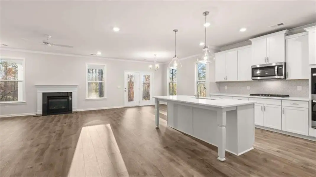 Furnished interior view inside a new home in Water Oak Estates, Lawrenceville (Image 8). Furnished interior view inside a new home in Water Oak Estates, Lawrenceville (Image 8).