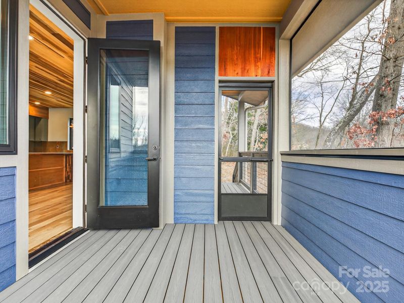 Exterior details and patio area of a home in , Asheville (Image 27).