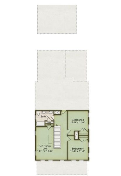 2D floor plan layout for the Aberdeen by Homes by Dickerson in Nexton, Summerville, SC (Image 5).