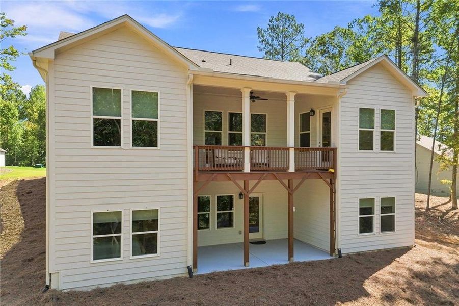 Exterior details and patio area of a home in , Ellijay (Image 3).
