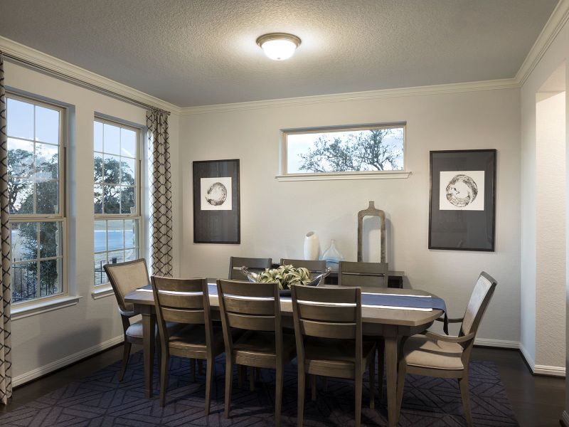 Furnished interior view inside a new home in Estancia Ranch - Classic Series, San Antonio (Image 6).