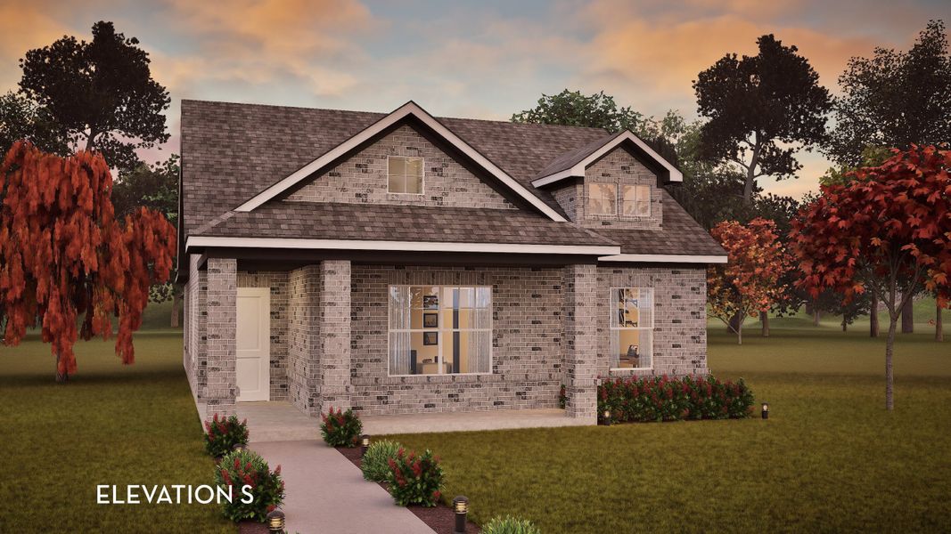 Representative exterior photo of a completed home built from the Topaz by CastleRock Communities in Infinity Square, Kyle, TX (Image 14).