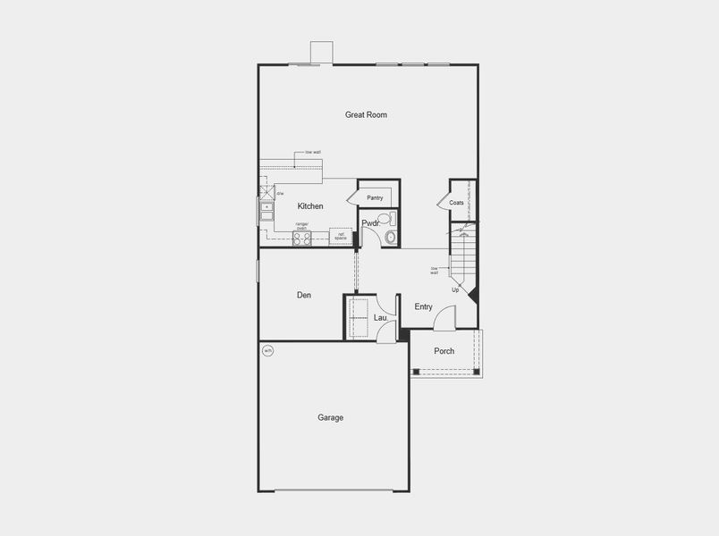 2D floor plan layout for the Plan 2387 by KB Home in Seaton Hollow, Jacksonville, FL (Image 9).