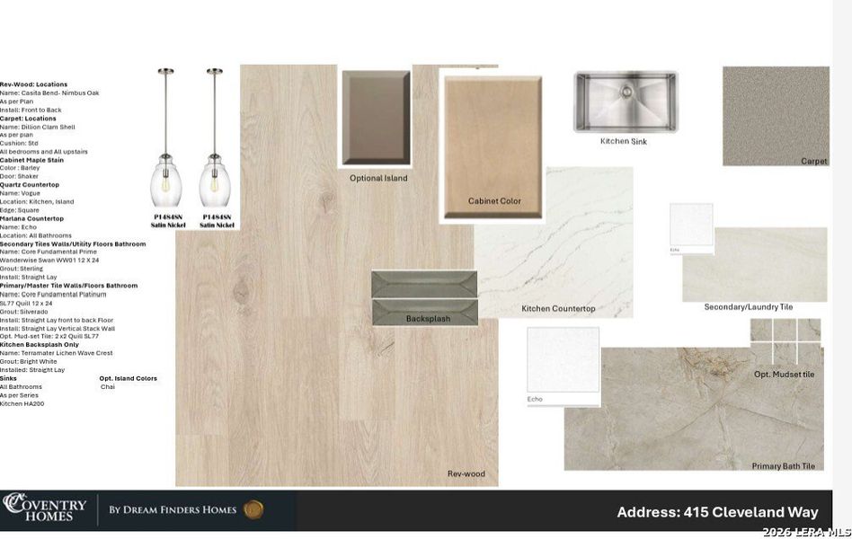 Sample of building materials used in homes in Mayfair, New Braunfels (Image 5).