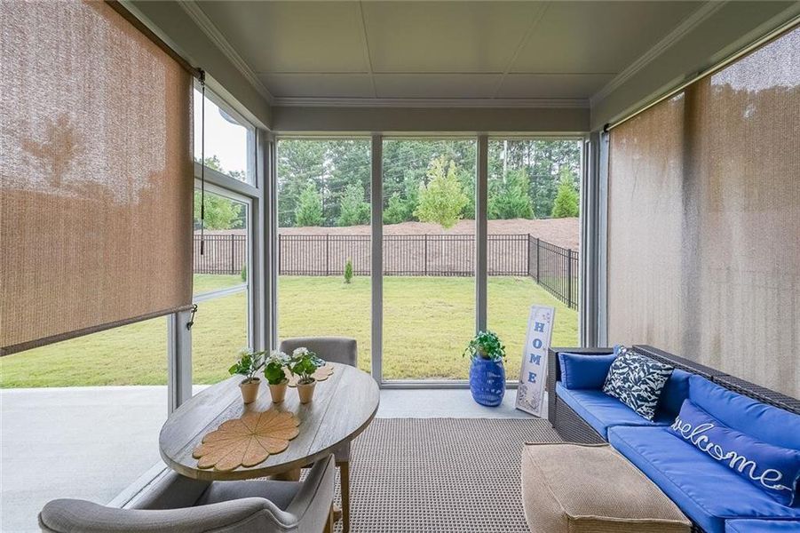 Exterior details and patio area of a home in The Reserve at Bells Ferry, Kennesaw (Image 3).