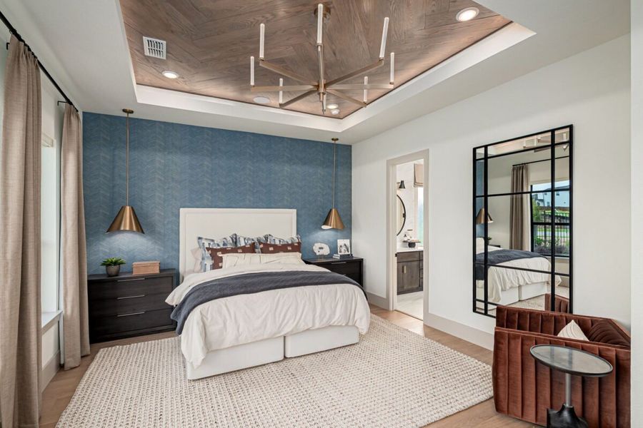 Representative furnished interior of a home built from the Hawthorne by Landon Homes in Lexington Frisco, Frisco (Image 17).