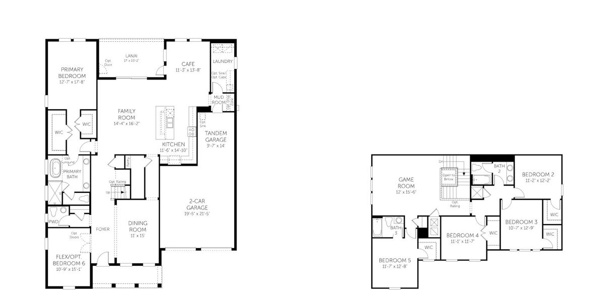 2D floor plan layout for the Ellington II - 19799 by Dream Finders Homes in Waterlin, St. Cloud, FL (Image 3). 2D floor plan layout for the Ellington II - 19799 by Dream Finders Homes in Waterlin, St. Cloud, FL (Image 3).