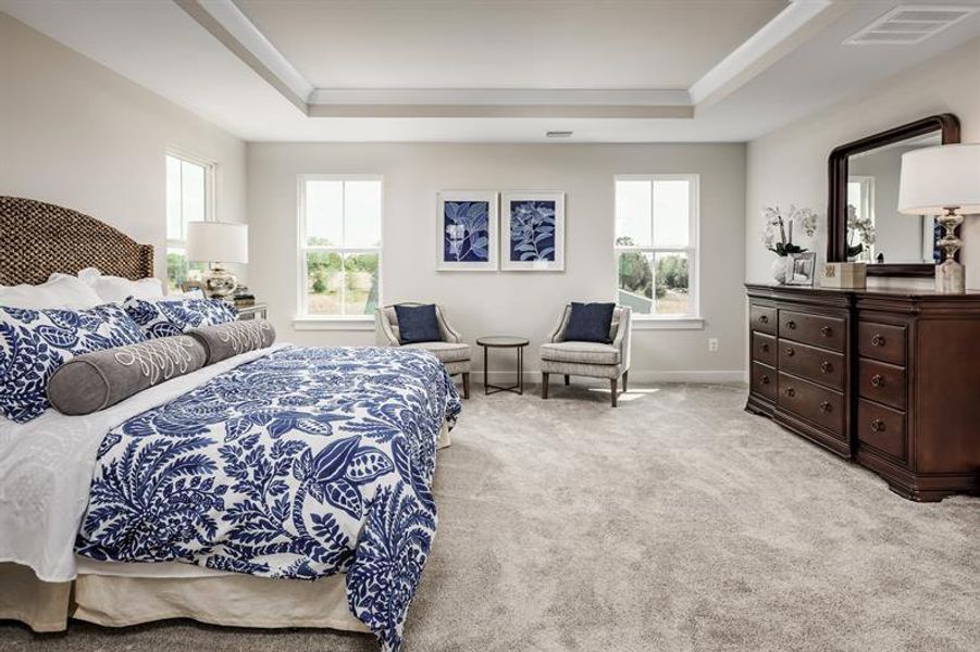 Representative furnished interior of a home built from the York by Ryan Homes in Windsor Estates, Walhalla (Image 11).
