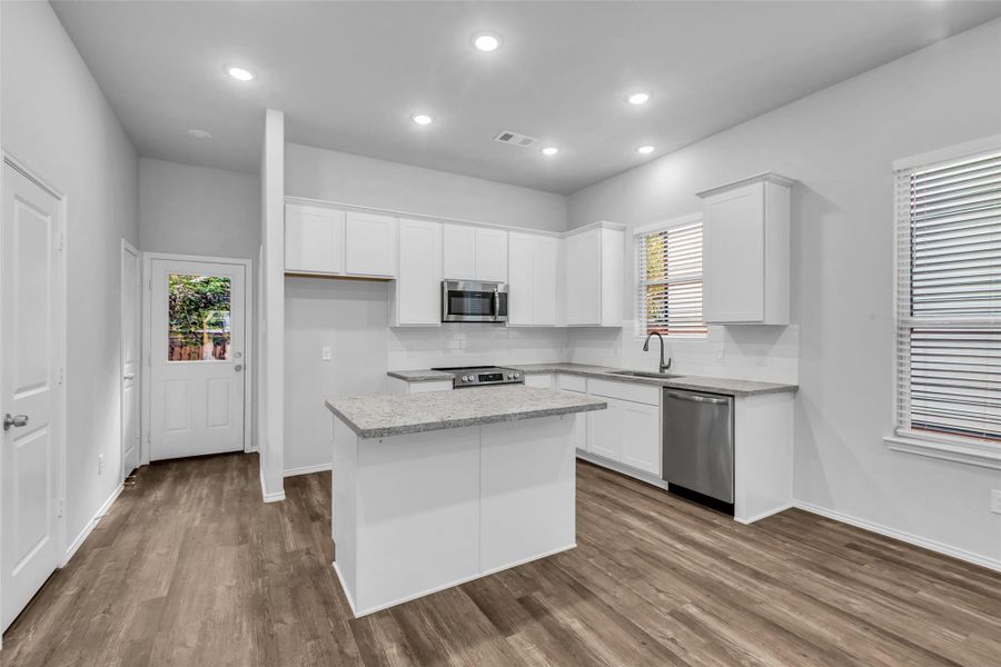 Granite island kitchen