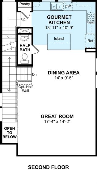 The Lincoln II floor plan by K. Hovnanian Homes. 2nd Floor shown. *Prices, plans, dimensions, features, specifications, materials, and availability of homes or communities are subject to change without notice or obligation.