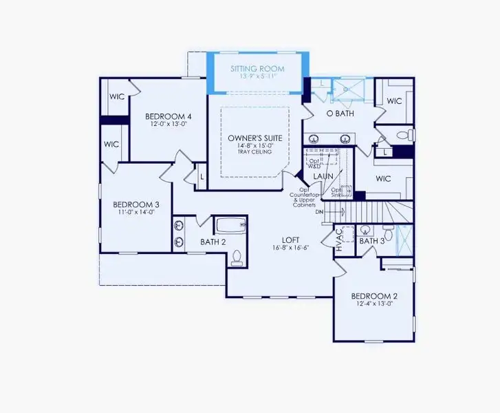 2D floor plan layout of this home in Silverwood, Cumming, GA (Image 3).