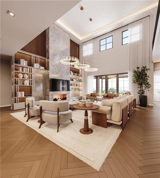 Furnished interior view inside a new home in , Buford (Image 9).