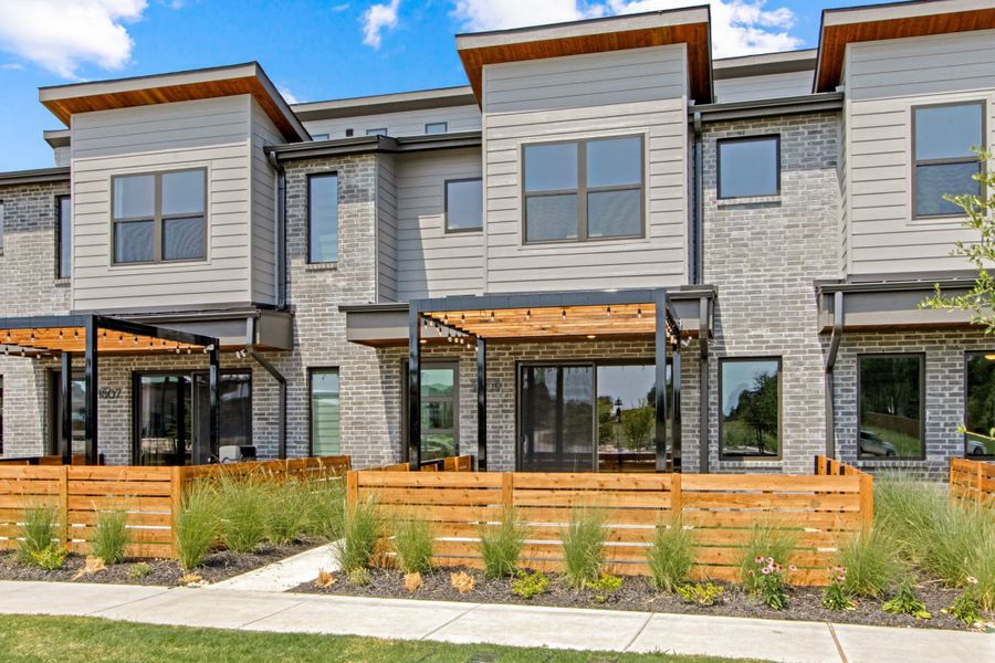 Representative exterior photo of a completed home built from the Birch (RE) by Grenadier Homes in Wildridge, Oak Point, TX (Image 1). Representative exterior photo of a completed home built from the Birch (RE) by Grenadier Homes in Wildridge, Oak Point, TX (Image 1).