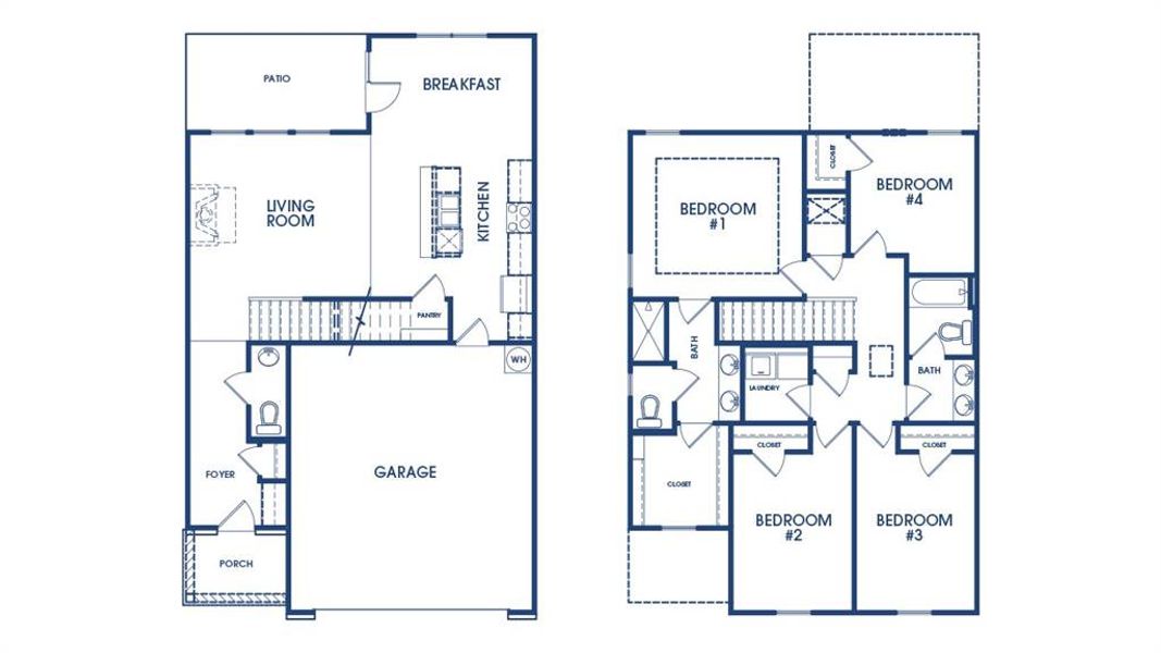 2D floor plan layout of this home in Poplar Preserve, Newnan, GA (Image 3).