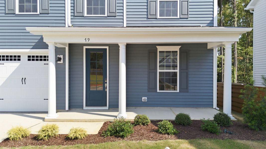 Representative exterior details of a home built from the The Concerto by Chesapeake Homes in Highgate, Clayton (Image 3).