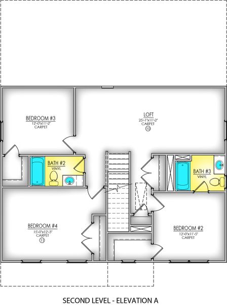 Second Level - Elevation A