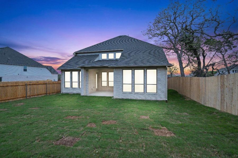 Rear of Home and Private Backyard
