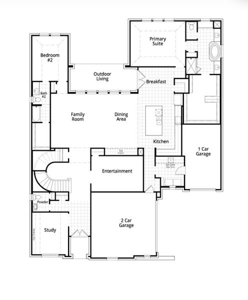 2D floor plan layout for the 289 Plan by Highland Homes in Hallie's Cove, Schertz, TX (Image 5). 2D floor plan layout for the 289 Plan by Highland Homes in Hallie's Cove, Schertz, TX (Image 5).