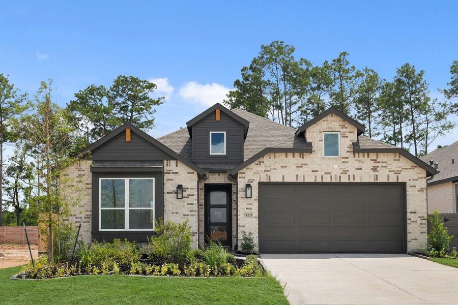 Front exterior of a new home in ARTAVIA: 50ft. lots, Conroe, TX, highlighting curb appeal (Image 1). Front exterior of a new home in ARTAVIA: 50ft. lots, Conroe, TX, highlighting curb appeal (Image 1).