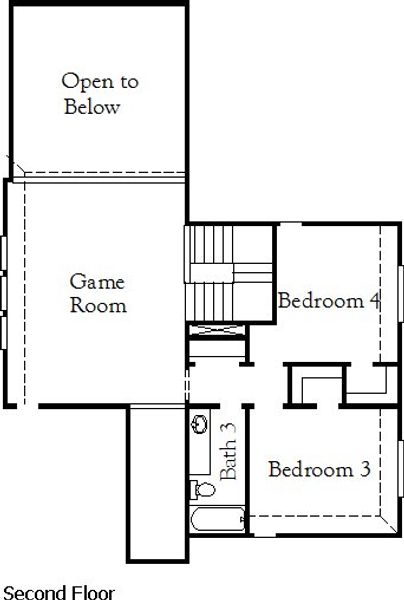 2D floor plan layout of this home in The Trails, New Caney, TX (Image 3).