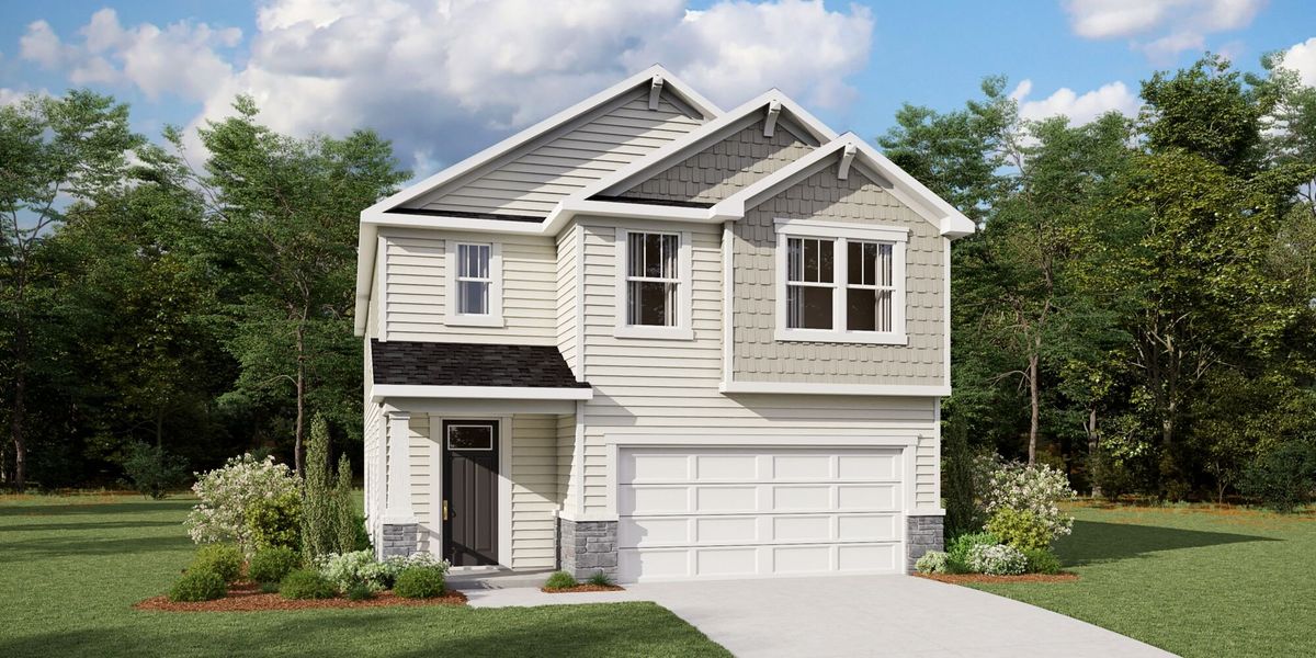 Representative exterior photo of a completed home built from the Getty by Mattamy Homes in Stonebarrow, Lillington, NC (Image 2).