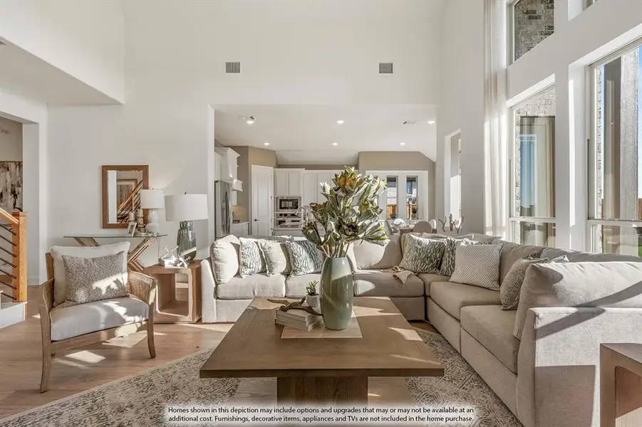 Furnished interior view inside a new home in ArrowBrooke, Aubrey (Image 4). Furnished interior view inside a new home in ArrowBrooke, Aubrey (Image 4).