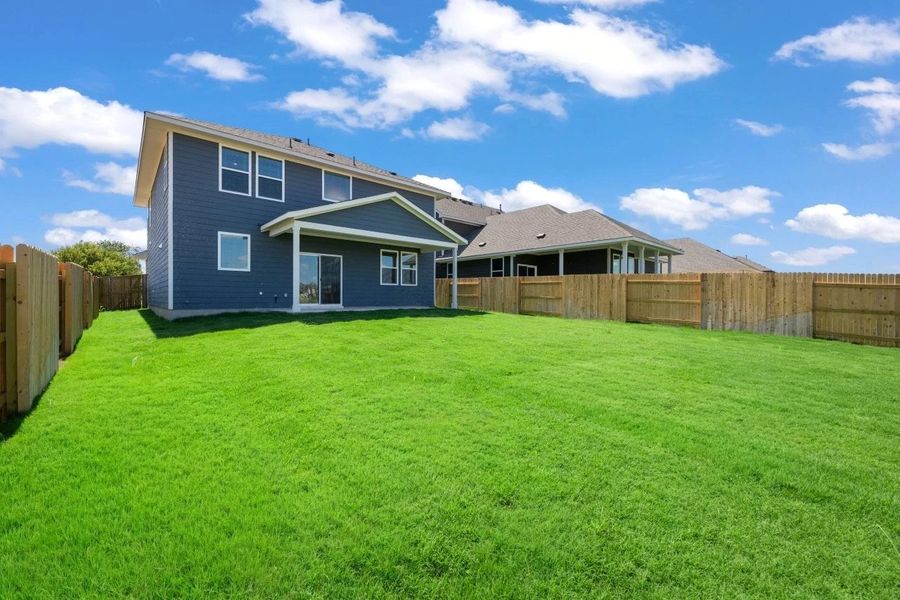 Exterior details and patio area of a home in Patterson Ranch, Georgetown (Image 19).
