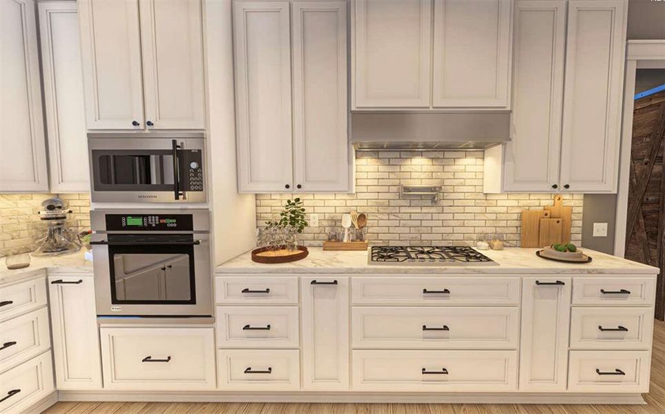 Electric or gas cooktop options available - you choose your appliances!