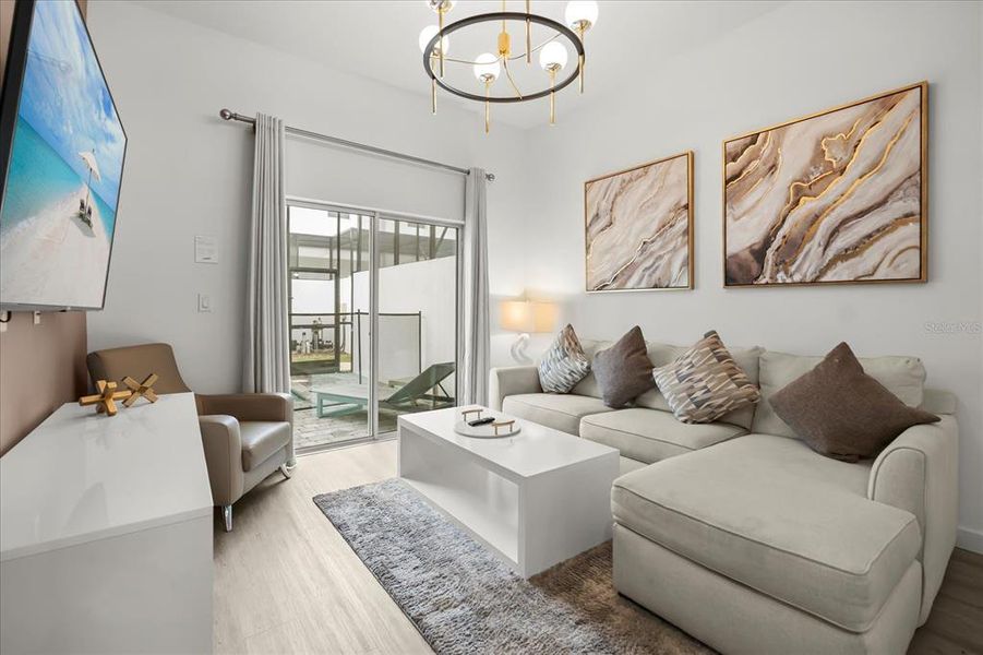 Furnished interior view inside a new home in , Davenport (Image 13).