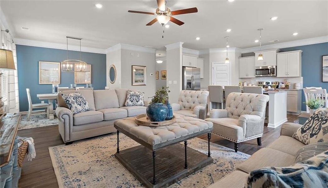 Furnished interior view inside a new home in Sanders Park, Austell (Image 9).