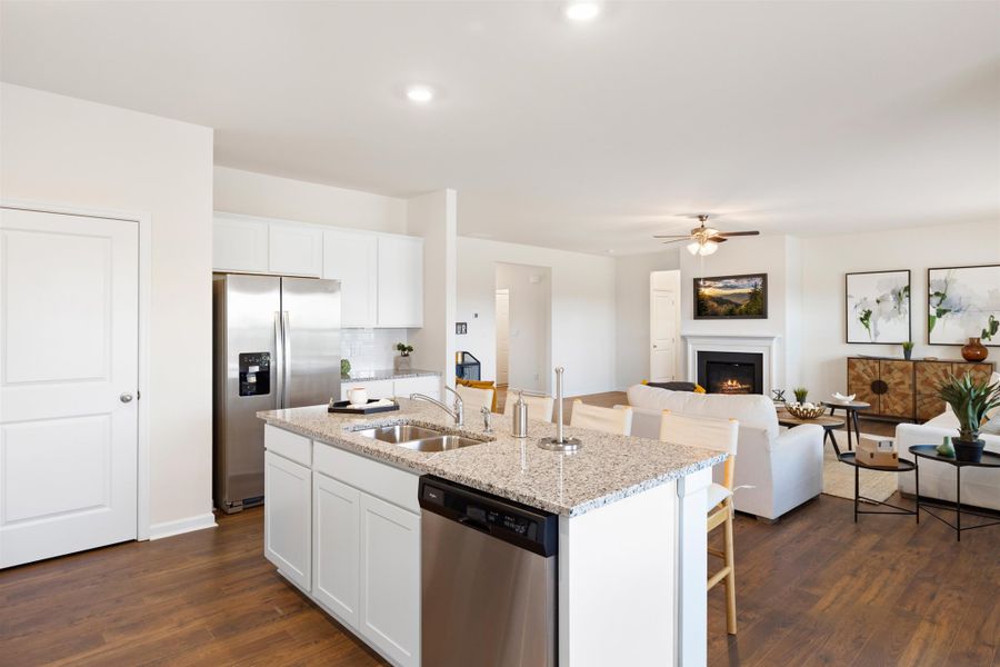 Representative furnished interior of a home built from the Denton by D.R. Horton in Sweet Briar, Ooltewah (Image 12).