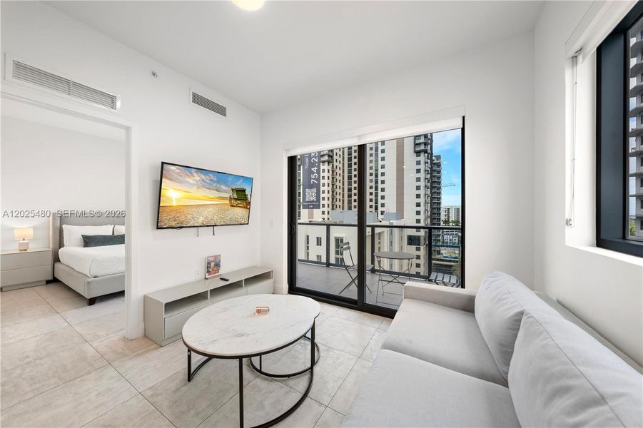 Furnished interior view inside a new home in , Miami (Image 18). Furnished interior view inside a new home in , Miami (Image 18).