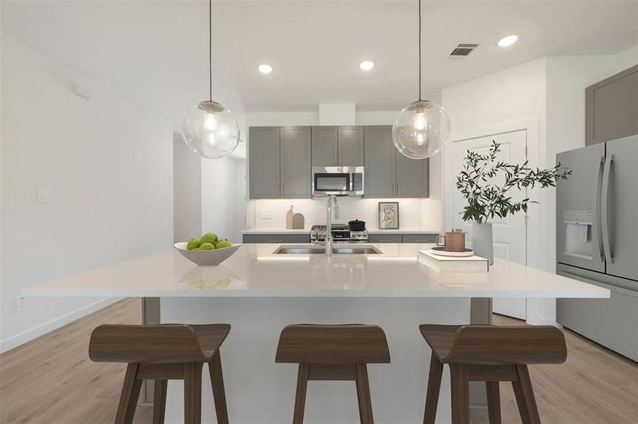 Furnished interior view inside a new home in Aspire at Reunion, Newark (Image 24).
