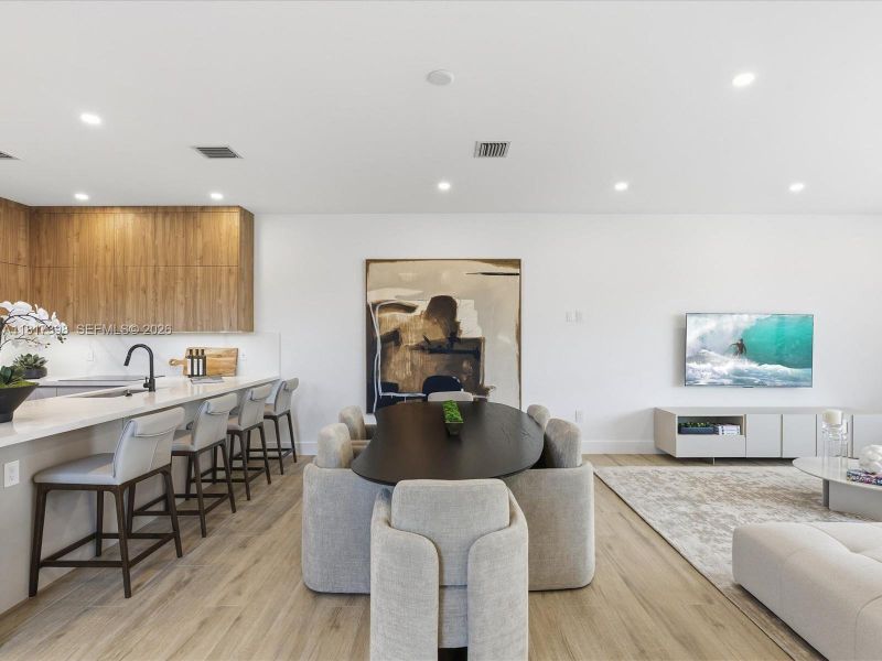 Furnished interior view inside a new home in , Miami (Image 17).