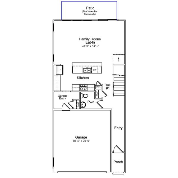2D floor plan layout of this home in Sweetbrier, Durham, NC (Image 2).