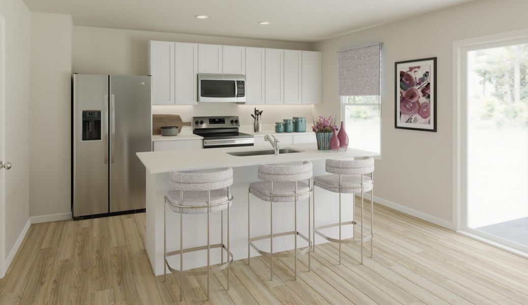 Furnished interior view inside a new home in Essence at Elms Glen Single Family Homes, Ladson (Image 14).